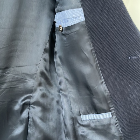 Massimo Dutti Men's Navy Cotton Blazer (US 36) - Picture 4 of 6